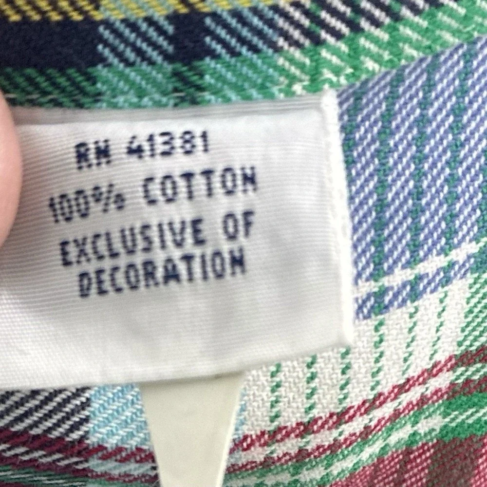 Polo Ralph Lauren Shirt Mens Medium Plaid Button Up Classic Cotton Preppy